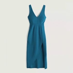 Abercrombie & Fitch Teal Sleeveless VNeck Midi Dress Size XLP